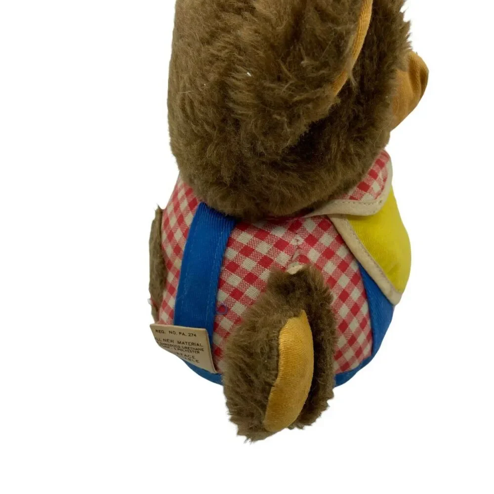 Teddy Bear Tip Top Chime Baby Toy Vintage Fisher Price Unisex Kids Brown